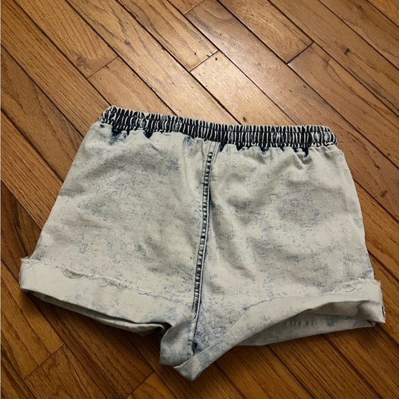 Stonewash Jean Shorts Denim Shortie Cutoff Jorts art class Girls 10/12 - Picture 2 of 8